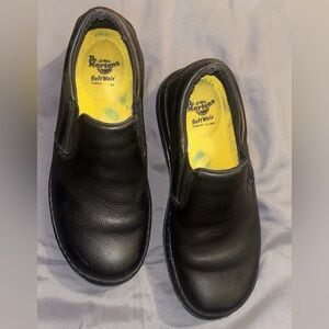 Dr. Martens Black Leather Slip-On Shoes